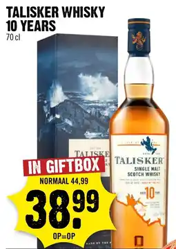 Dirck 3 Talisker whisky 10 years aanbieding