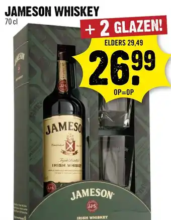 Dirck 3 Jameson whiskey aanbieding