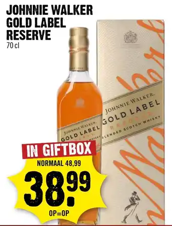Dirck 3 Johnnie walker gold label reserve aanbieding