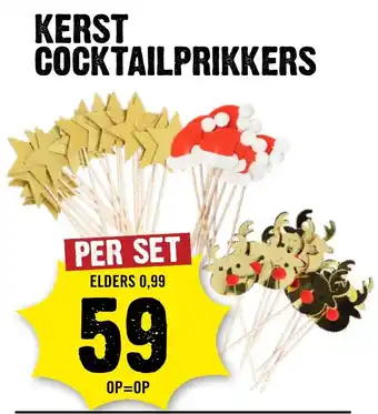Dirck 3 Kerst cocktailprikkers aanbieding