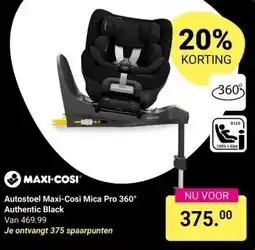 Van Asten BabySuperstore Autostoel Maxi-Cosi Mica Pro 360° Authentic Black aanbieding