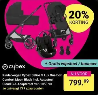 Van Asten BabySuperstore Kinderwagen Cybex Balios S Lux One Box Comfort Moon Black incl. aanbieding