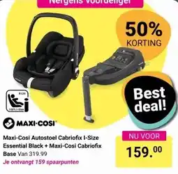 Van Asten BabySuperstore Essential Black + Maxi-Cosi Cabriofix Base aanbieding