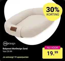Van Asten BabySuperstore Babynest MorDesign Sand aanbieding
