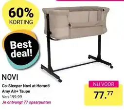 Van Asten BabySuperstore Co-Sleeper Novi at HomeⓇ Amy Air+ Taupe aanbieding