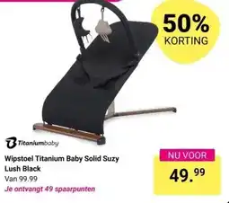 Van Asten BabySuperstore Wipstoel Titanium Baby Solid Suzy Lush Black aanbieding
