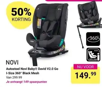 Van Asten BabySuperstore Autostoel Novi Baby® David V2.0 Go I-Size 360° Black Mesh aanbieding