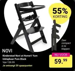 Van Asten BabySuperstore Kinderstoel Novi at HomeⓇ Yum Inklapbaar Pure Black aanbieding