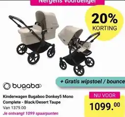 Van Asten BabySuperstore Kinderwagen Bugaboo Donkey5 Mono Complete - Black/Desert Taupe aanbieding