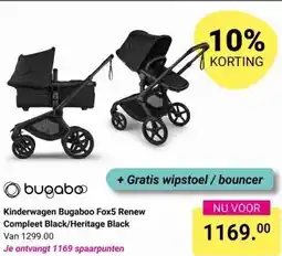 Van Asten BabySuperstore Kinderwagen Bugaboo Fox5 Renew Compleet Black/Heritage Black aanbieding