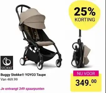 Van Asten BabySuperstore Buggy Stokke YOYO3 Taupe aanbieding