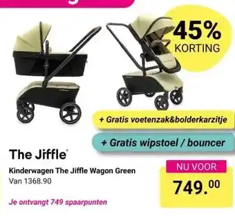 Van Asten BabySuperstore Kinderwagen The Jiffle Wagon Green aanbieding
