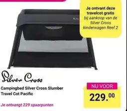 Van Asten BabySuperstore Campingbed Silver Cross Slumber Travel Cot Pacific aanbieding