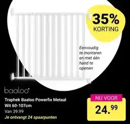 Van Asten BabySuperstore Traphek Baaloo Powerfix Metaal Wit aanbieding