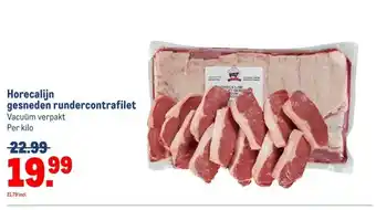 Makro Horecalijn gesneden rundercontrafilet aanbieding