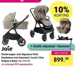 Van Asten BabySuperstore Kinderwagen Joie Signature Finiti Sandstone met Autostoel i-Level I-Size Eclipse & Base aanbieding