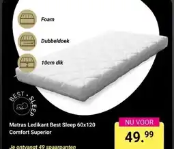 Van Asten BabySuperstore Matras Ledikant Best Sleep 60x120 Comfort Superior aanbieding
