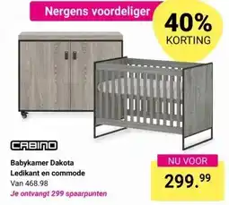 Van Asten BabySuperstore Babykamer Dakota Ledikant en commode aanbieding