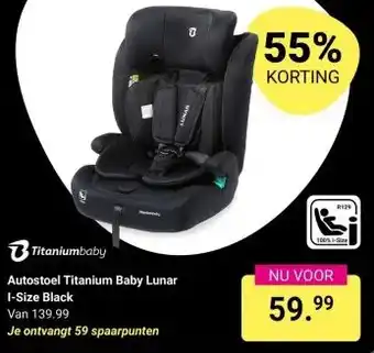 Van Asten BabySuperstore Autostoel Titanium Baby Lunar I-Size Black aanbieding