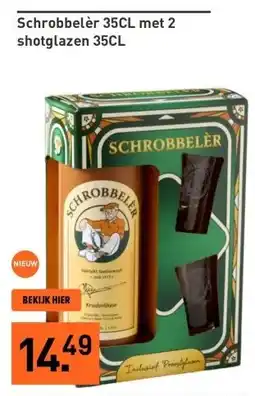 Gall & Gall Schrobbelèr 35CL met 2 shotglazen 35CL aanbieding