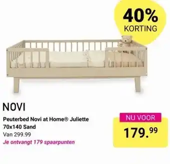 Van Asten BabySuperstore Peuterbed Novi at Home Juliette 70x140 Sand aanbieding