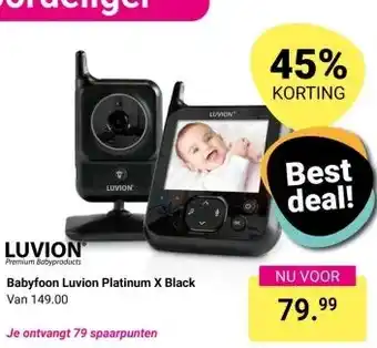 Van Asten BabySuperstore Babyfoon Luvion Platinum X Black aanbieding