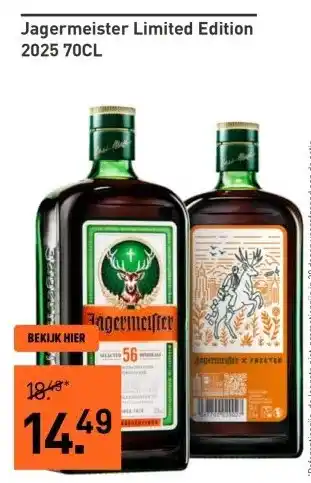 Gall & Gall Jagermeister Limited Edition 2025 70CL aanbieding
