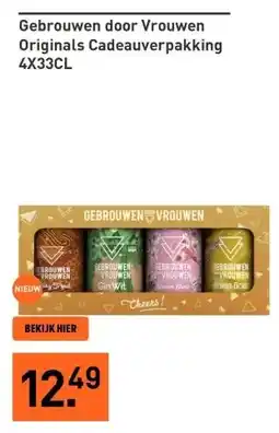 Gall & Gall Gebrouwen door Vrouwen Originals Cadeauverpakking 4X33CL aanbieding
