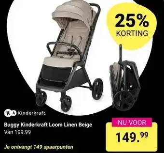 Van Asten BabySuperstore Buggy Kinderkraft Loom Linen Beige aanbieding
