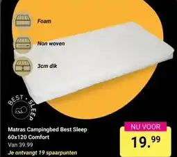 Van Asten BabySuperstore Matras Campingbed Best Sleep 60x120 Comfort aanbieding