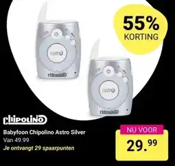Van Asten BabySuperstore Babyfoon Chipolino Astro Silver aanbieding