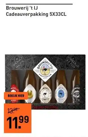 Gall & Gall Brouwerij 't IJ Cadeauverpakking 5X33CL aanbieding