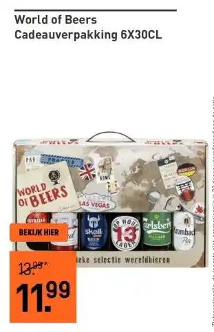 Gall & Gall World of Beers Cadeauverpakking 6X30CL aanbieding