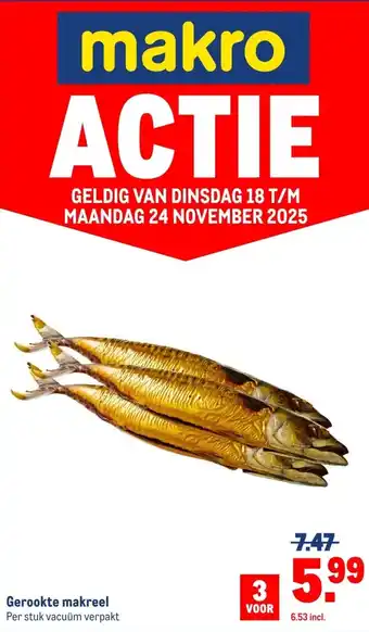 Makro Gerookte makreel aanbieding
