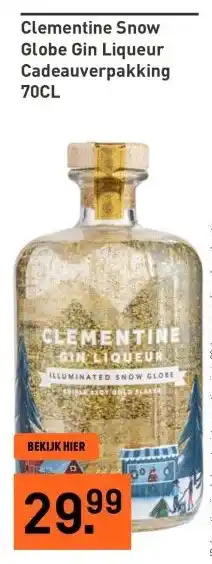 Gall & Gall Clementine Snow Globe Gin Liqueur Cadeauverpakking 70CL aanbieding