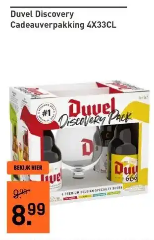 Gall & Gall Duvel Discovery Cadeauverpakking 4X33CL aanbieding