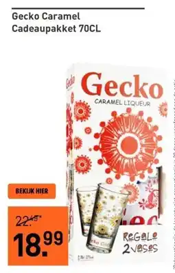 Gall & Gall Gecko Caramel Cadeaupakket 70CL aanbieding