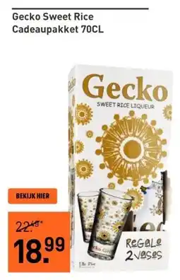 Gall & Gall Gecko Sweet Rice Cadeaupakket 70CL aanbieding