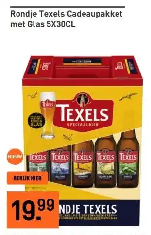 Gall & Gall Rondje Texels Cadeaupakket met Glas 5X30CL aanbieding
