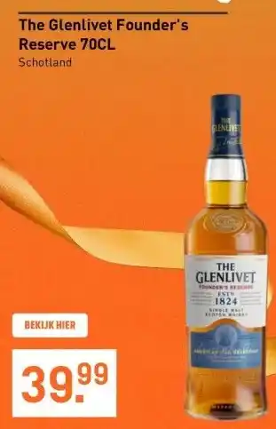 Gall & Gall The Glenlivet Founder's Reserve 70CL aanbieding