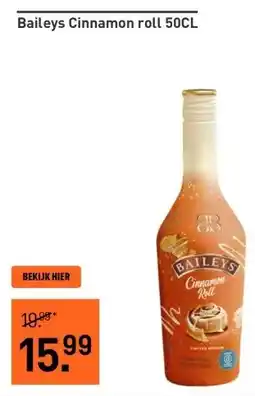 Gall & Gall Baileys Cinnamon roll 50CL aanbieding