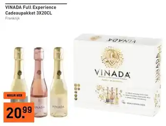 Gall & Gall VINADA Full Experience Cadeaupakket 3X20CL aanbieding