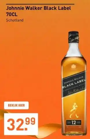 Gall & Gall Johnnie Walker Black Label 70CL aanbieding