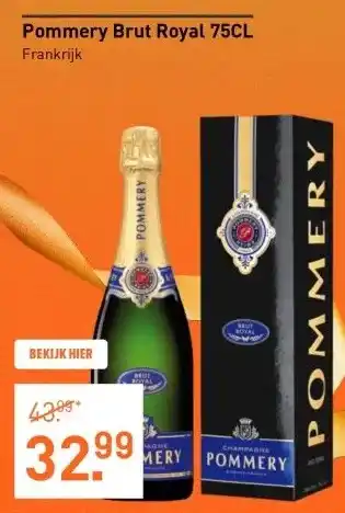 Gall & Gall Pommery Brut Royal 75CL aanbieding