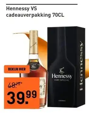 Gall & Gall Hennessy VS cadeauverpakking 70CL aanbieding