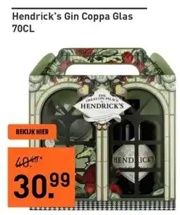Gall & Gall Hendrick's Gin Coppa Glas 70CL aanbieding
