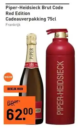 Gall & Gall Piper-Heidsieck Brut Code Red Edition Cadeauverpakking 75cl aanbieding