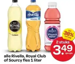 Spar alle Rivella, Royal Club of Sourcy fles 1 liter aanbieding