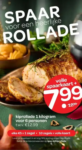 Spar kiprollade 1 kilogram aanbieding