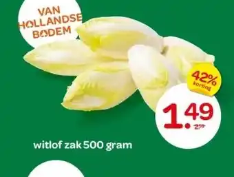 Spar witlof zak 500 gram aanbieding